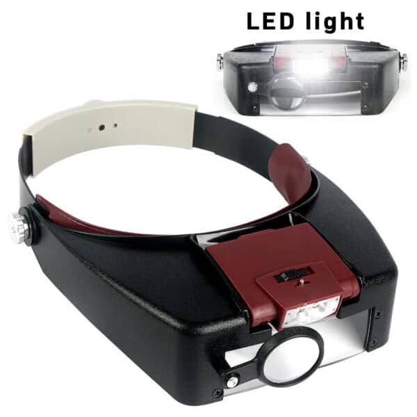 Casque loupe avec lumière LED pour la lecture, la maintenance, la réparation et l'inspection – Image 9