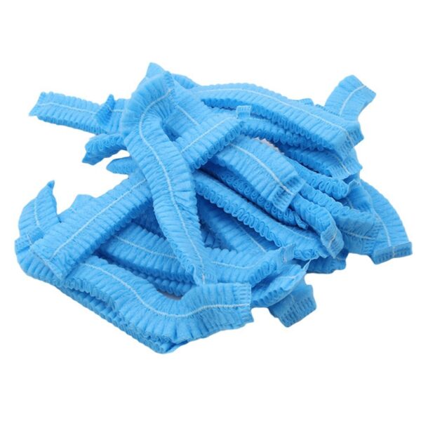 100 pièces. Chapeaux jetables. Barres non tissées. Casquettes anti-poussières – Image 4