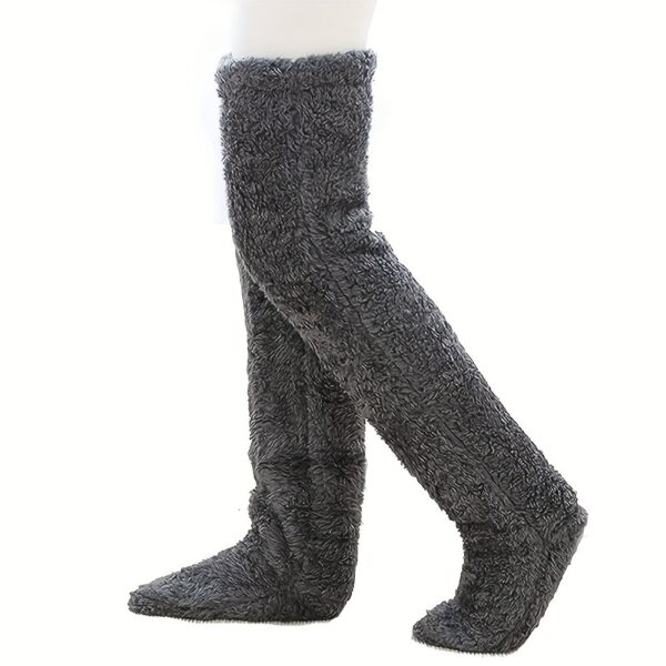 Une paire de chaussettes de jambe en duvet d’oie contre le froid pour femmes et hommes – Image 8