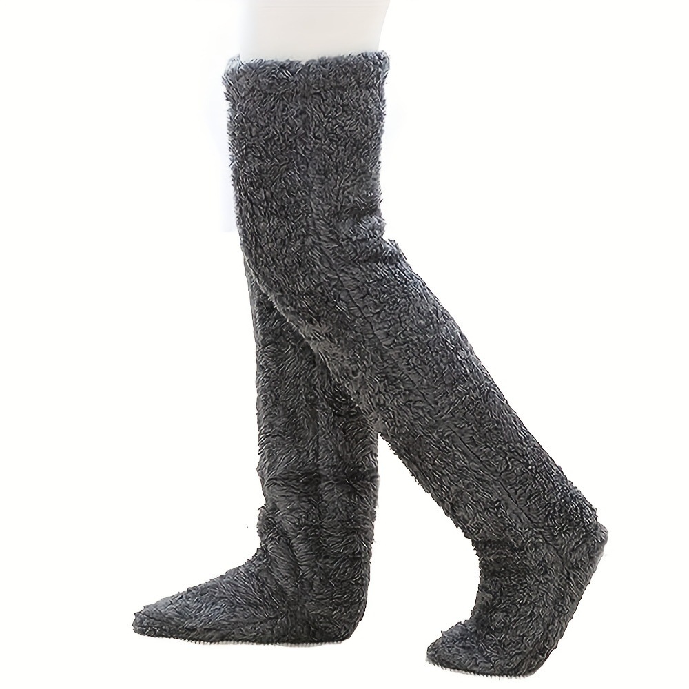 Une paire de chaussettes de jambe en duvet d’oie contre le froid pour femmes et hommes – Image 8