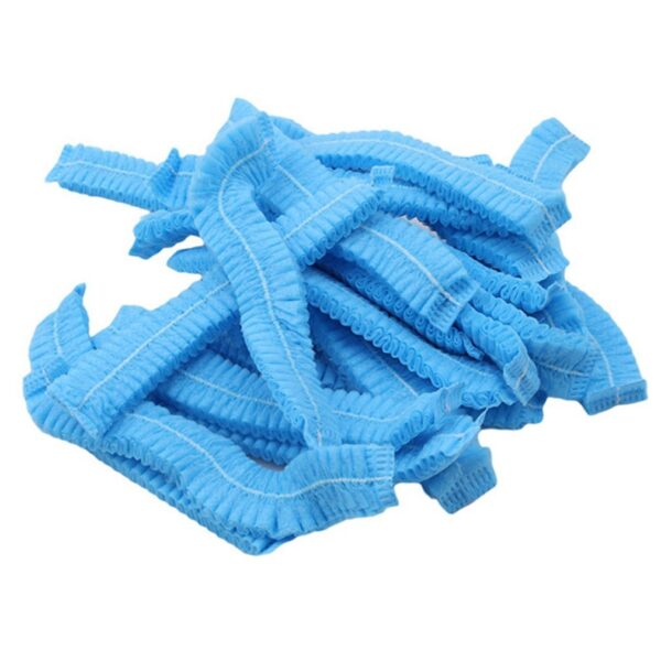 100 pièces. Chapeaux jetables. Barres non tissées. Casquettes anti-poussières – Image 5