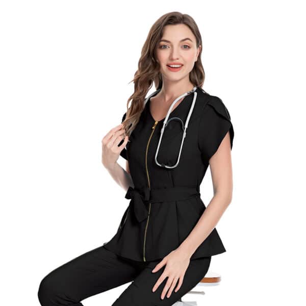 Vêtements de travail à manches courtes pour aide-soignantes, infirmières, esthéticiennes, cosméticiennes et chimistes femmes