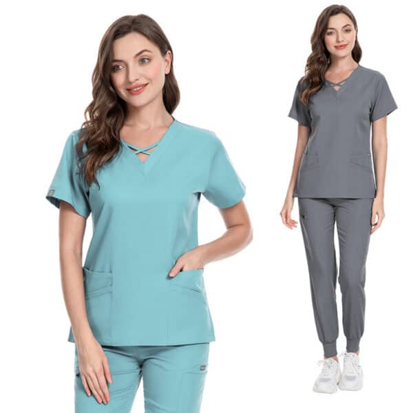 Uniforme de travail élastique pour aide-soignantes, infirmières et de médecins. Costume de salon de beauté pour femmes