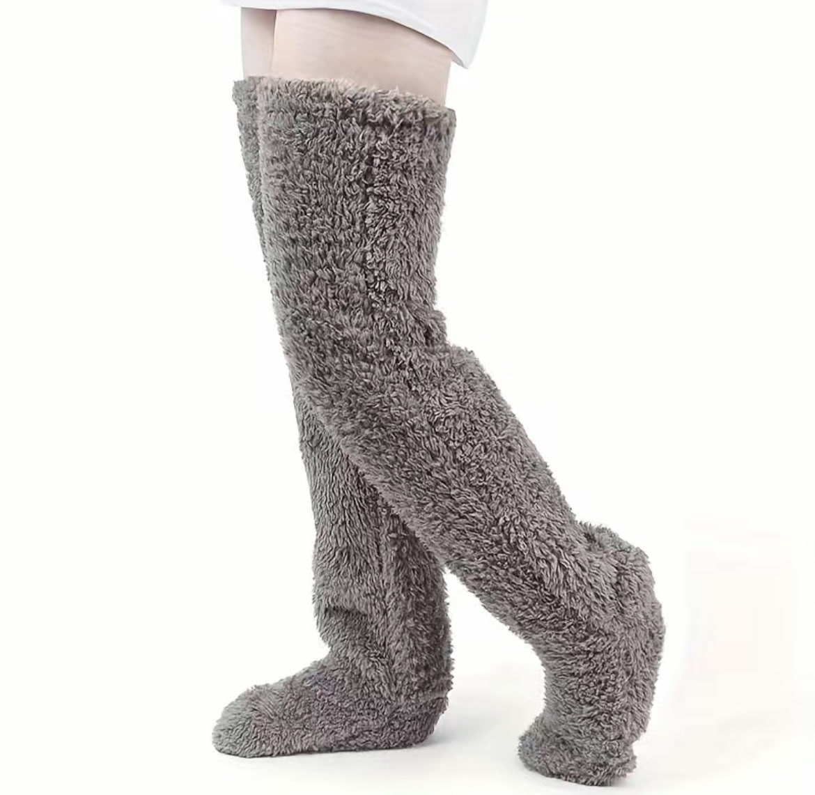 Une paire de chaussettes de jambe en duvet d’oie contre le froid pour femmes et hommes – Image 9