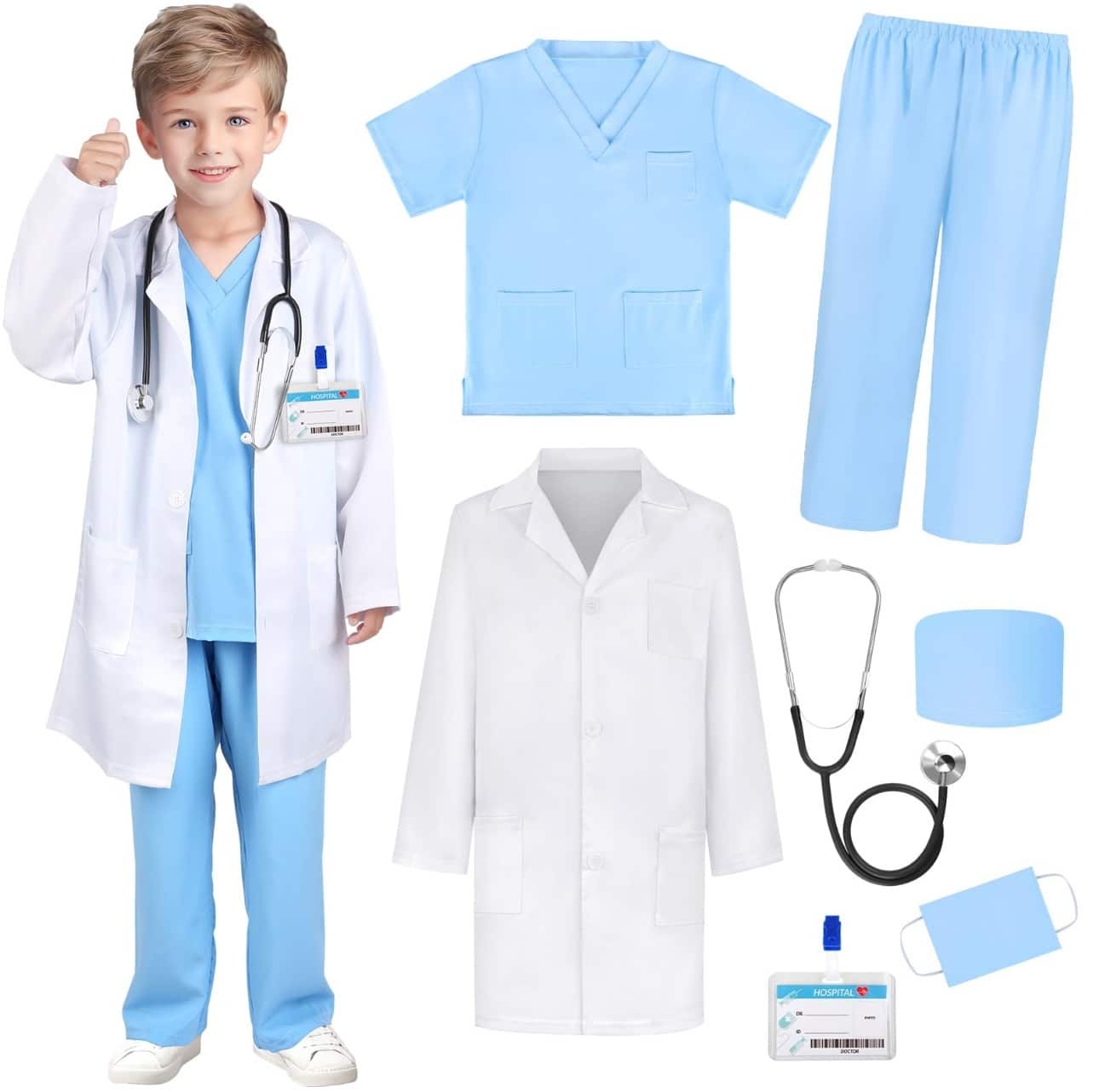 Uniforme d’infirmières en blouse pour enfants, filles et garçons – Image 2