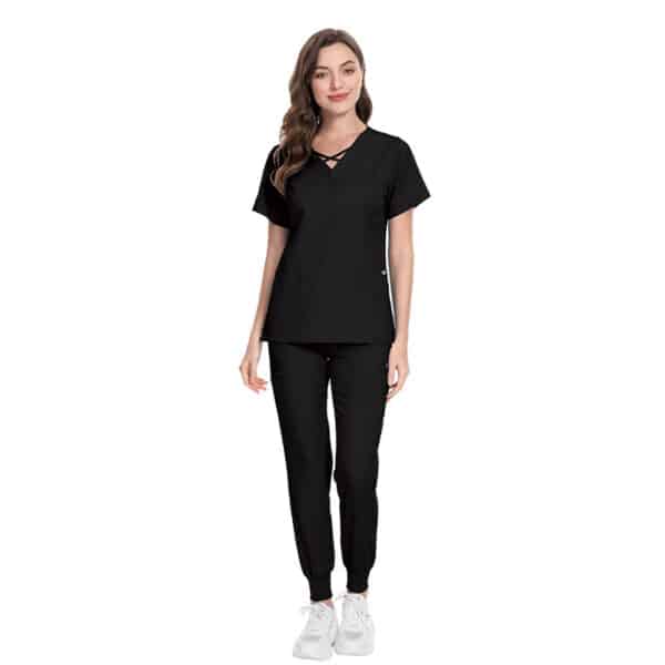 Uniforme de travail élastique pour aide-soignantes, infirmières et de médecins. Costume de salon de beauté pour femmes – Image 2