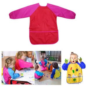 Tablier d'apprentissage et d'éducation imperméable pour enfants. Blouse à manches longues