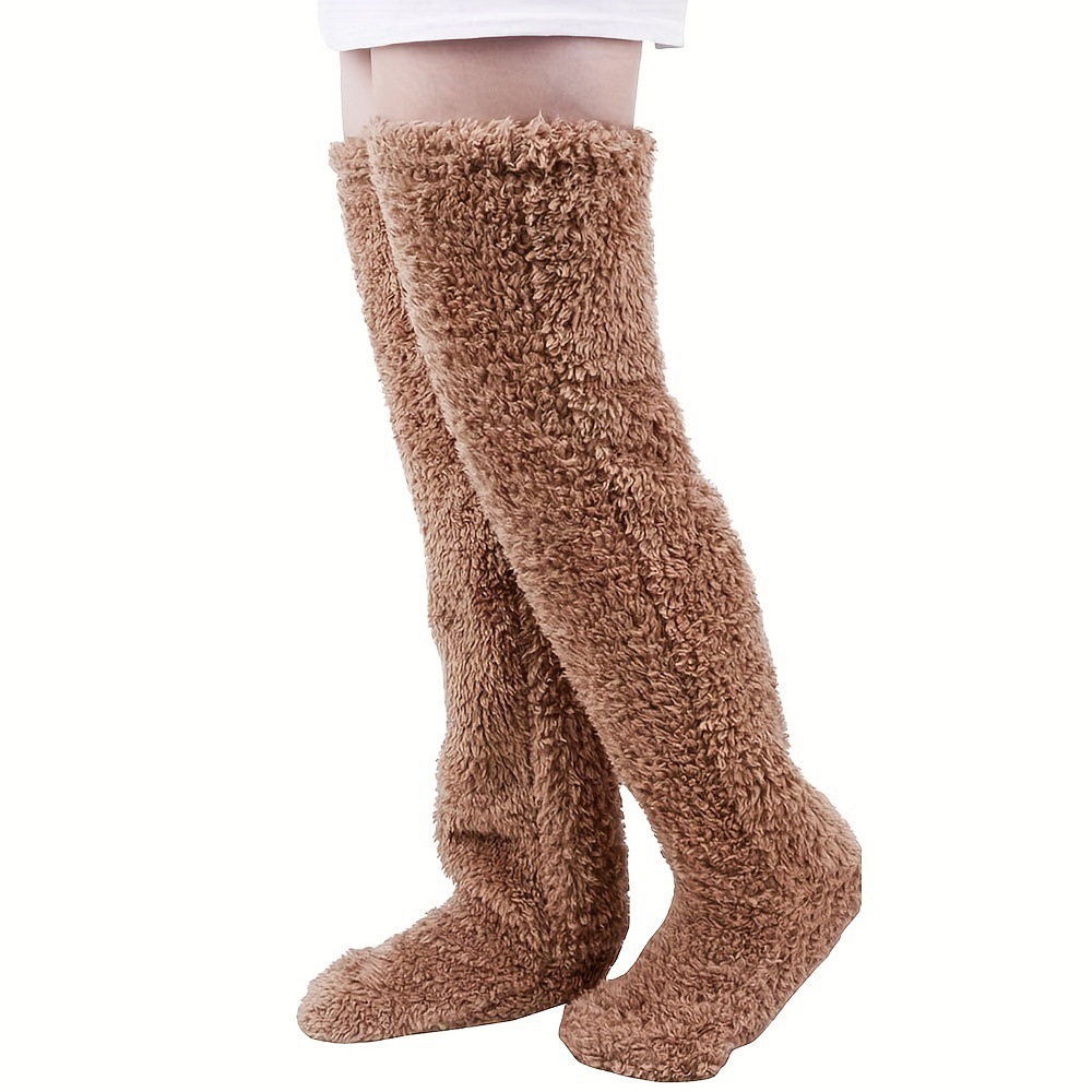 Une paire de chaussettes de jambe en duvet d’oie contre le froid pour femmes et hommes – Image 3