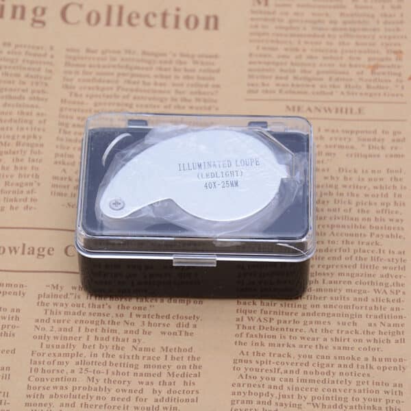Loupe de bijouterie de calibre 25mm avec éclairage 40 fois. Loupe pour bijoutiers – Image 4
