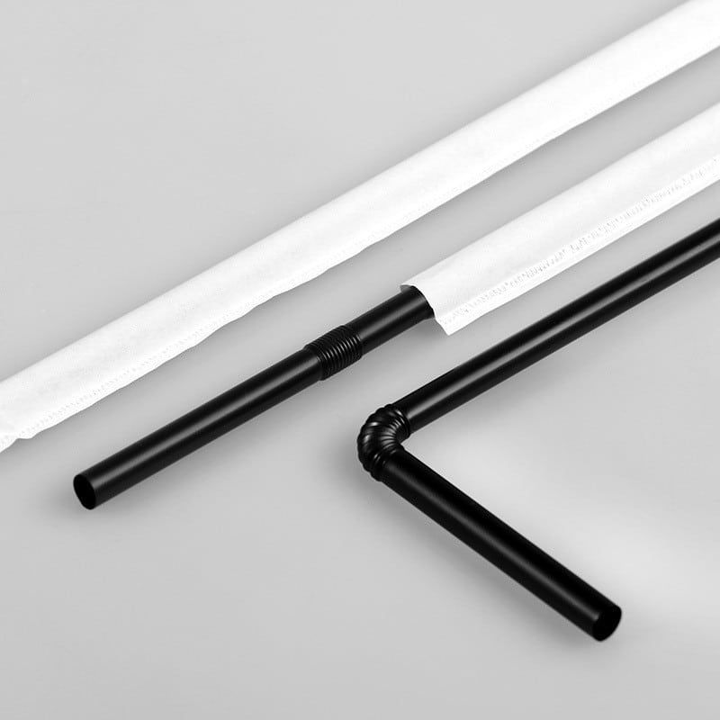 100 pièces. Pailles pliables en plastique pour la boisson, jus, lait, smoothie et cocktail – Image 2