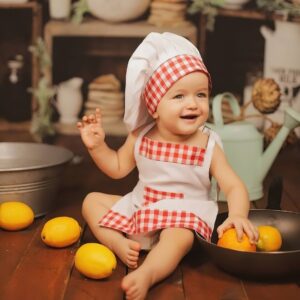 Uniforme de chef de cuisine pour bébé. Uniforme de photographie pour filles et garçons