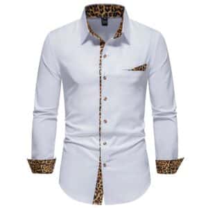Chemise élégante pour hommes de couleur assortie. Chemise à manches longues