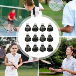 12 Pieces. Boule à plume. Badmintons