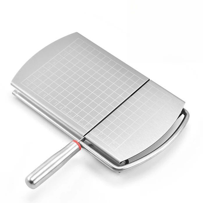 Trancheuse multifonctionnelle. Beurre. Fromage. Jambon. Saucisse. Gadgets de cuisine. Planche à découper en acier inoxydable avec base d’aspiration en silicone – Image 7