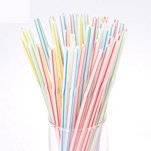 300 pièces/100pcs. Pailles pliables en plastique pour la boisson, jus, lait, smoothie et cocktail