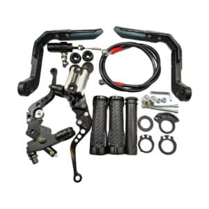 Jeu de freins de moto. Accessoires de remplacement de moto. Couvercle de frein noir