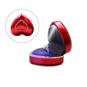 Boîte à bagues, anneaux et alliances pour fiançailles et mariage avec lumière LED