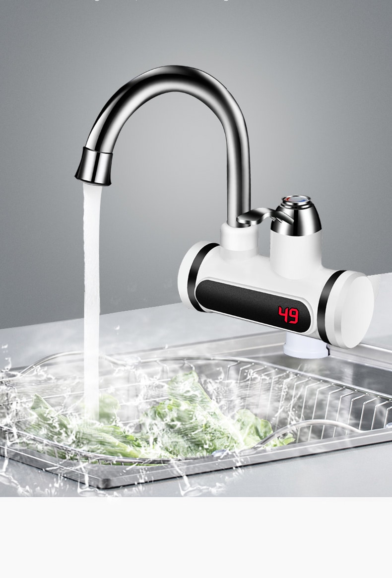 Chauffe-eau électrique du robinet de cuisine et salle de bain. Affichage de température du chauffe-eau – Image 4