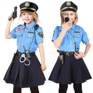 Uniforme de police pour filles. Costume de fête et d’Halloween