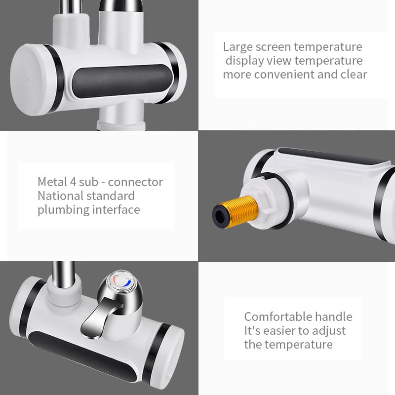 Chauffe-eau électrique du robinet de cuisine et salle de bain. Affichage de température du chauffe-eau – Image 6