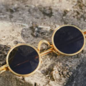 Lunettes de soleil rétro à monture ronde et punk