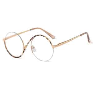 Lunettes optiques anti bleu à demi-monture en métal