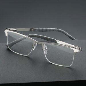 Lunettes à monture en acier inoxydable. Lunettes presbyopiques tendances pour hommes