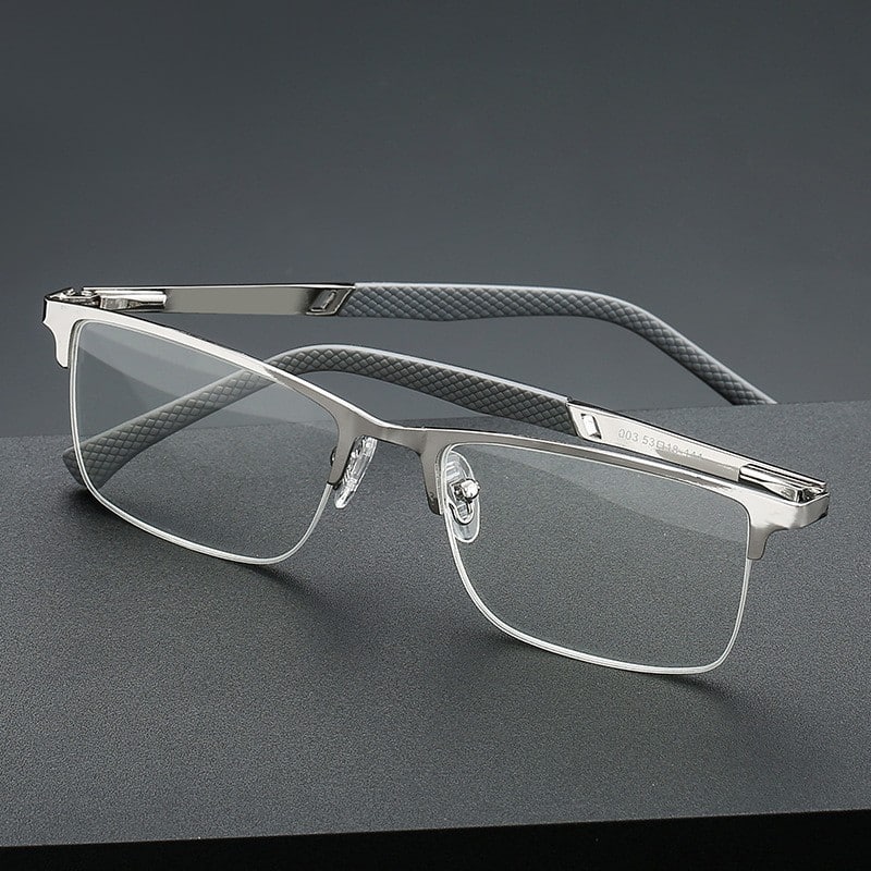 Lunettes à monture en acier inoxydable. Lunettes presbyopiques tendances pour hommes
