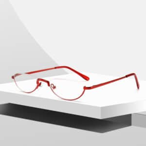 Lunettes de lecture portables pour femmes en forme de demi-lune à la mode