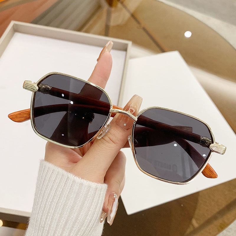 Lunettes de personnalité sans cadre en bois à la mode pour femmes – Image 6