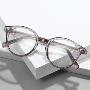 Lunettes à monture à rivet de style rétro anti lumière bleue