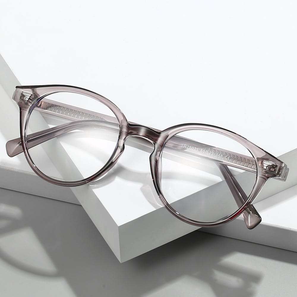 Lunettes à monture à rivet de style rétro anti lumière bleue