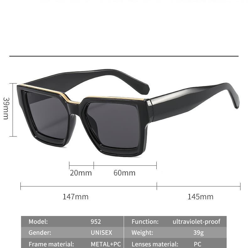 Lunettes résistantes aux UV de forme carrée et à la mode pour femmes – Image 6