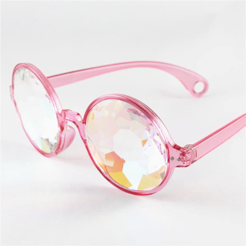 Lunettes de soleil de concert Kaleidoscope de style arc-en-ciel bordées – Image 4