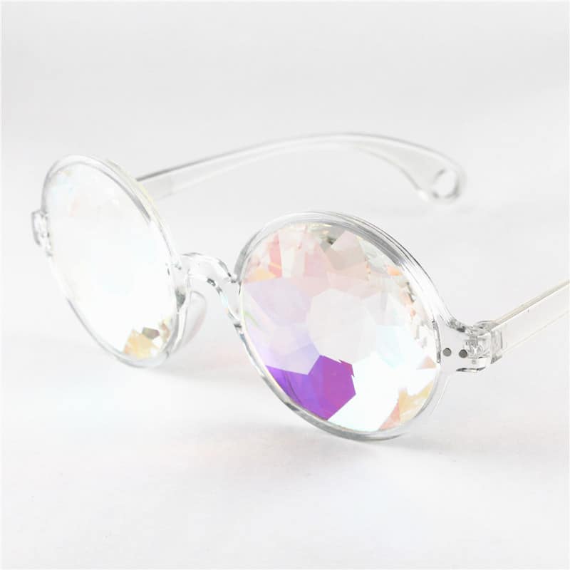 Lunettes de soleil de concert Kaleidoscope de style arc-en-ciel bordées – Image 2