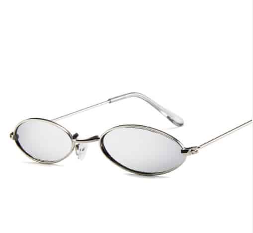 Lunettes de soleil elliptiques et en métal. Lunettes de personnalité pour hommes et femmes – Image 2
