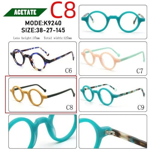 Lunettes de lumière anti-bleu rétro en acétate pour tableaux – Image 2