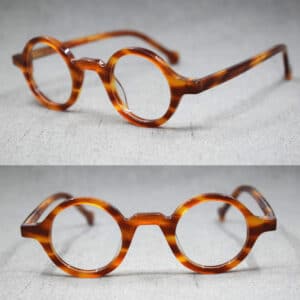 Lunettes à monture ronds rétro faits main
