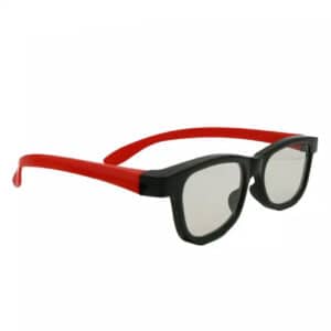 Lunettes de cinéma stéréo à lentille polarisée ronde et transparente