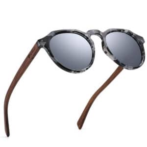 Lunettes de soleil polarisées. Lunettes rondes en bambou