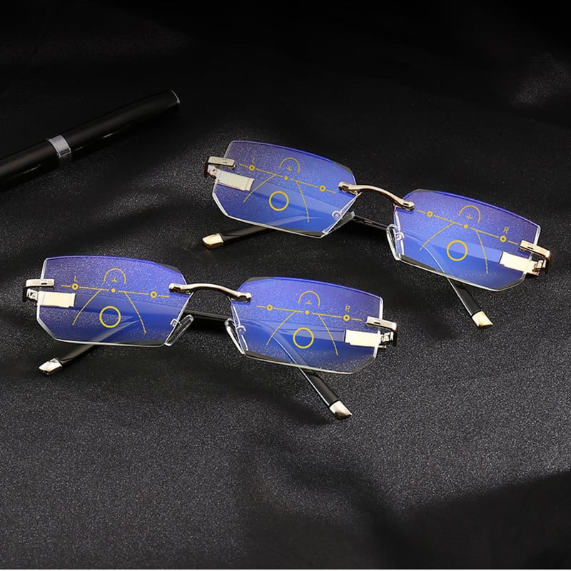 Lunettes presbyopiques progressives à bord taillé en diamant – Image 4
