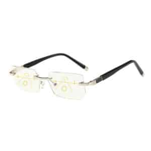 Lunettes presbyopiques progressives à bord taillé en diamant
