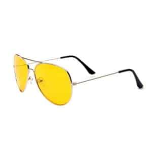 Lunettes de soleil en métal. Lunettes de soleil. Lunettes de vision nocturne. Lunettes de crapaud transparentes jaunes