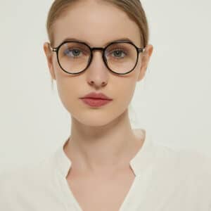 Lunettes rondes à plein cadre à la mode