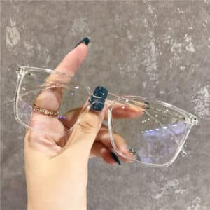 Lunettes simples carrées légères et anti-bleu à la mode pour hommes et femmes