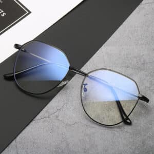 Lunettes de myopie avec monture en métal de style rétro