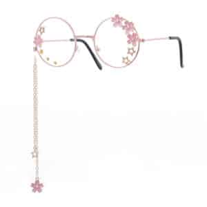 Lunettes à pendantif étoiles cerisier fleur à la mode pour femmes