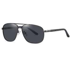Lunettes de soleil polarisées. Lunettes de soleil à monture bicolore et en métal pour hommes