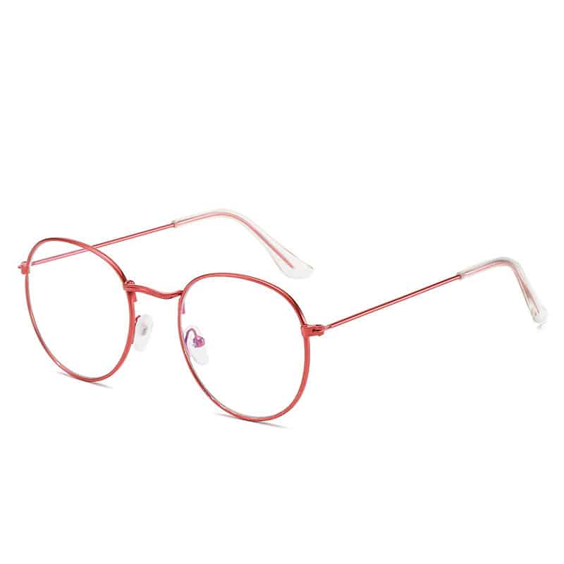 Lunettes à monture métallique pour femmes. Lunettes optiques vintage anti-lumière bleue. Lunettes métalliques simples Oculos. Lunettes de luxe – Image 4