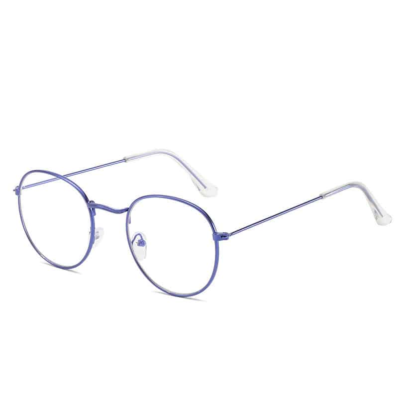 Lunettes à monture métallique pour femmes. Lunettes optiques vintage anti-lumière bleue. Lunettes métalliques simples Oculos. Lunettes de luxe – Image 8